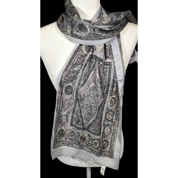 Book Of Kells Dublin Ireland Grey Celtic Scarf - Picture 3 of 9